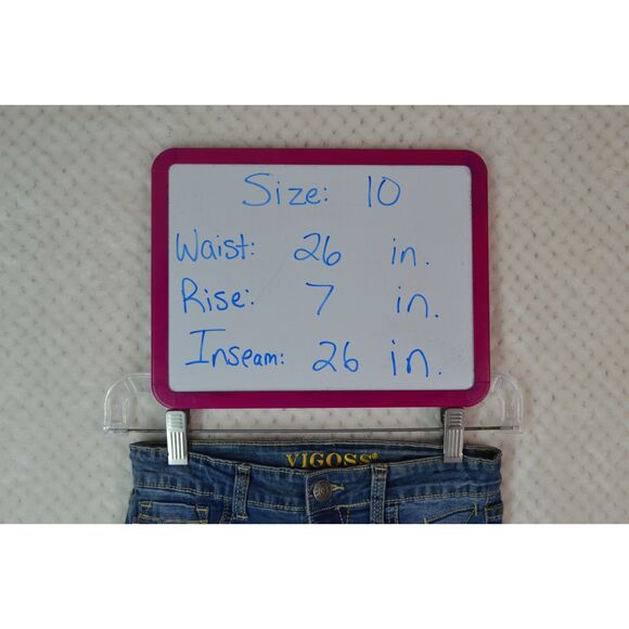 Vigoss The New York Skinny Girls 10 Medium Wash Distressed Jeans - Picture 15 of 15